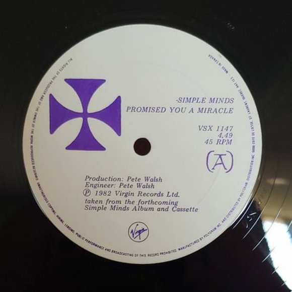 VINTAGE, 1982 SIMPLE MINDS, PROMISED YOU A MIRACLE - Picture 4 of 5